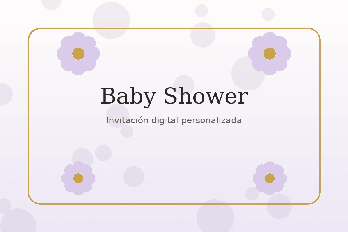 Invitación digital para baby shower