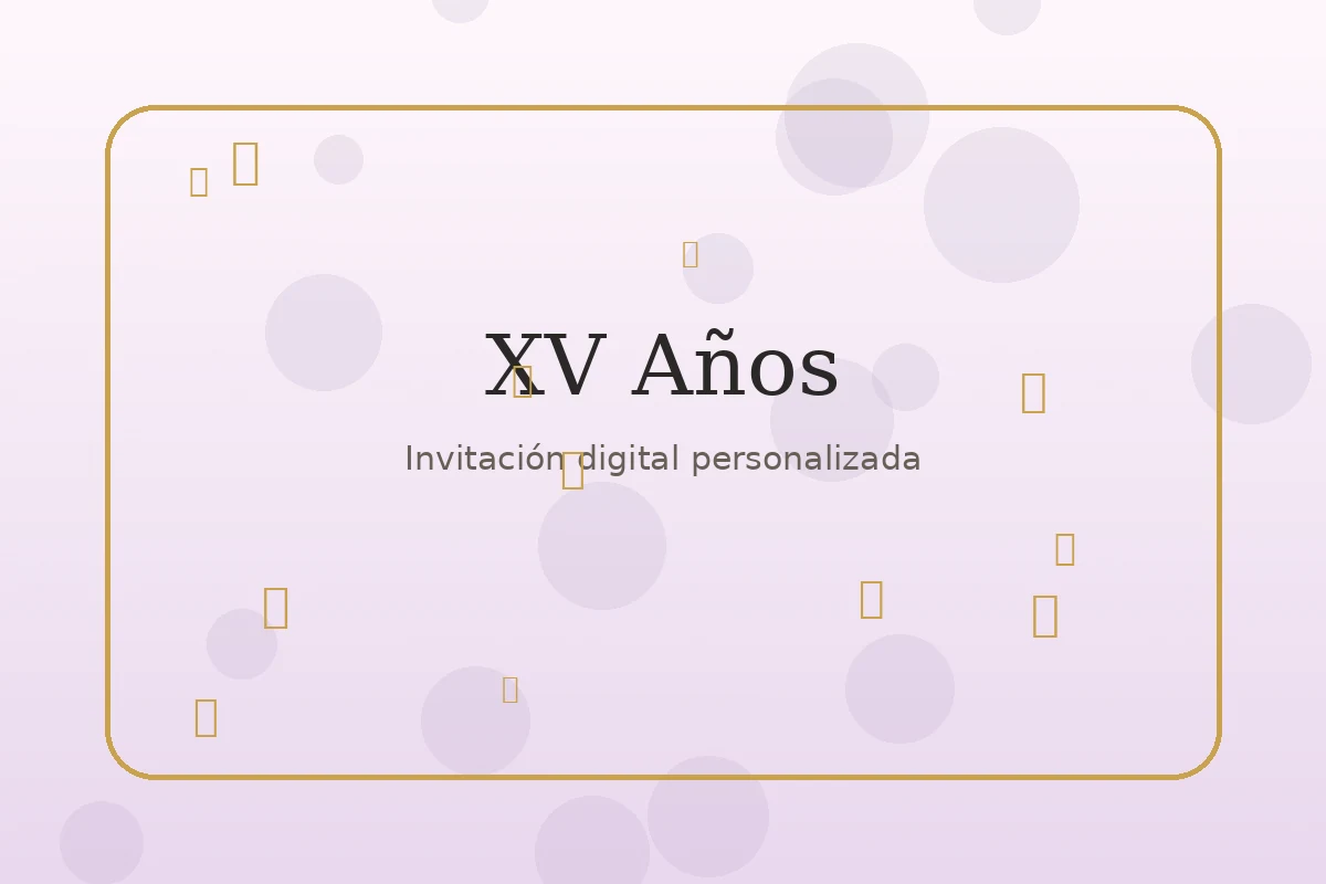 Invitación digital para XV años