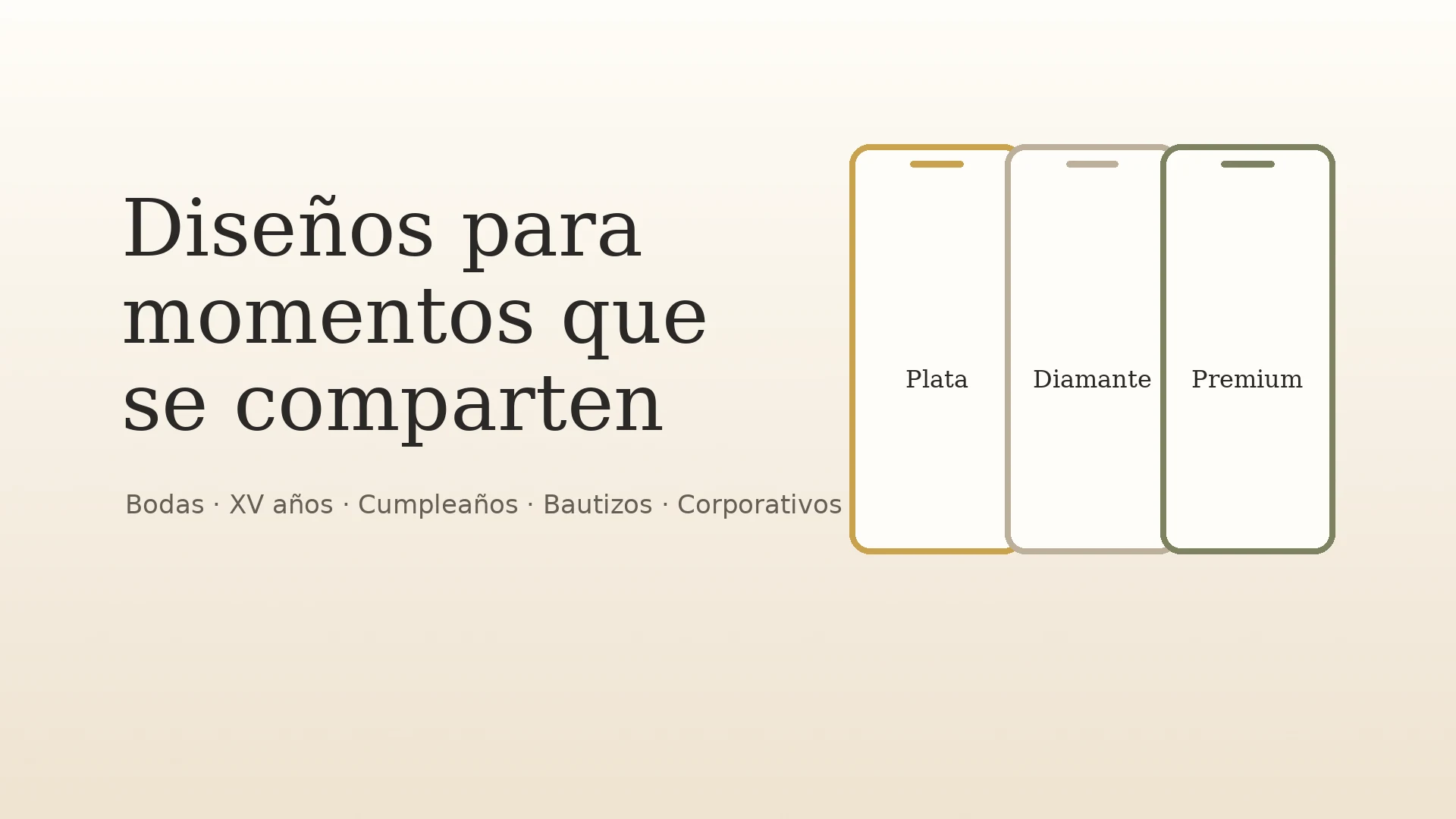 Composición premium de invitaciones digitales
